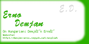 erno demjan business card